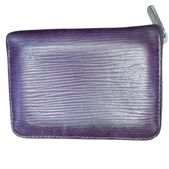Louis Vuitton Vintage Zippy Wallet Purple Epi Leather Silver w/ Box Dust Bag - Picture 8 of 12
